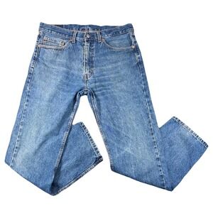 Levi's‎ 505 Jeans Mens 36x32 Blue Cotton Denim Regular Straight Leg Classic